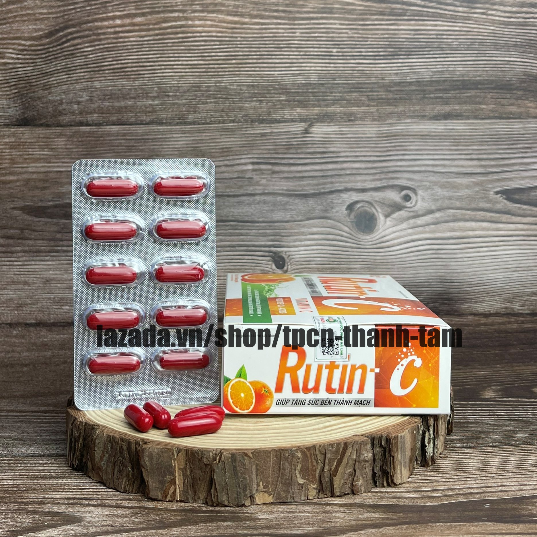 Viên uống mát gan Rutin C bổ sung vitamin c hỗ trợ giải độc gan tăng sức đề kháng - Hộp 30 viên