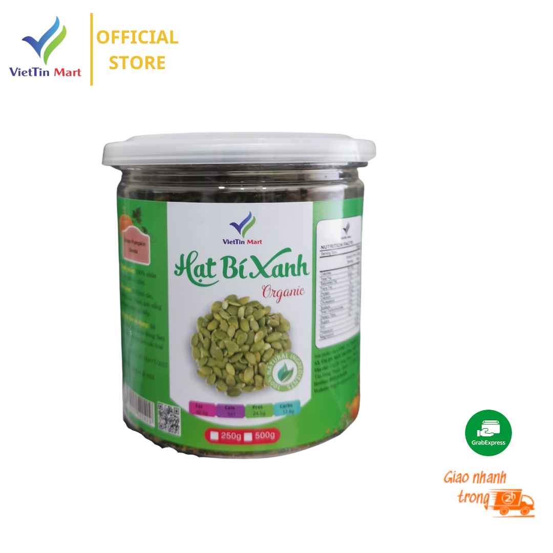 250Gram hạt bí tách vỏ rang tỏi ớt