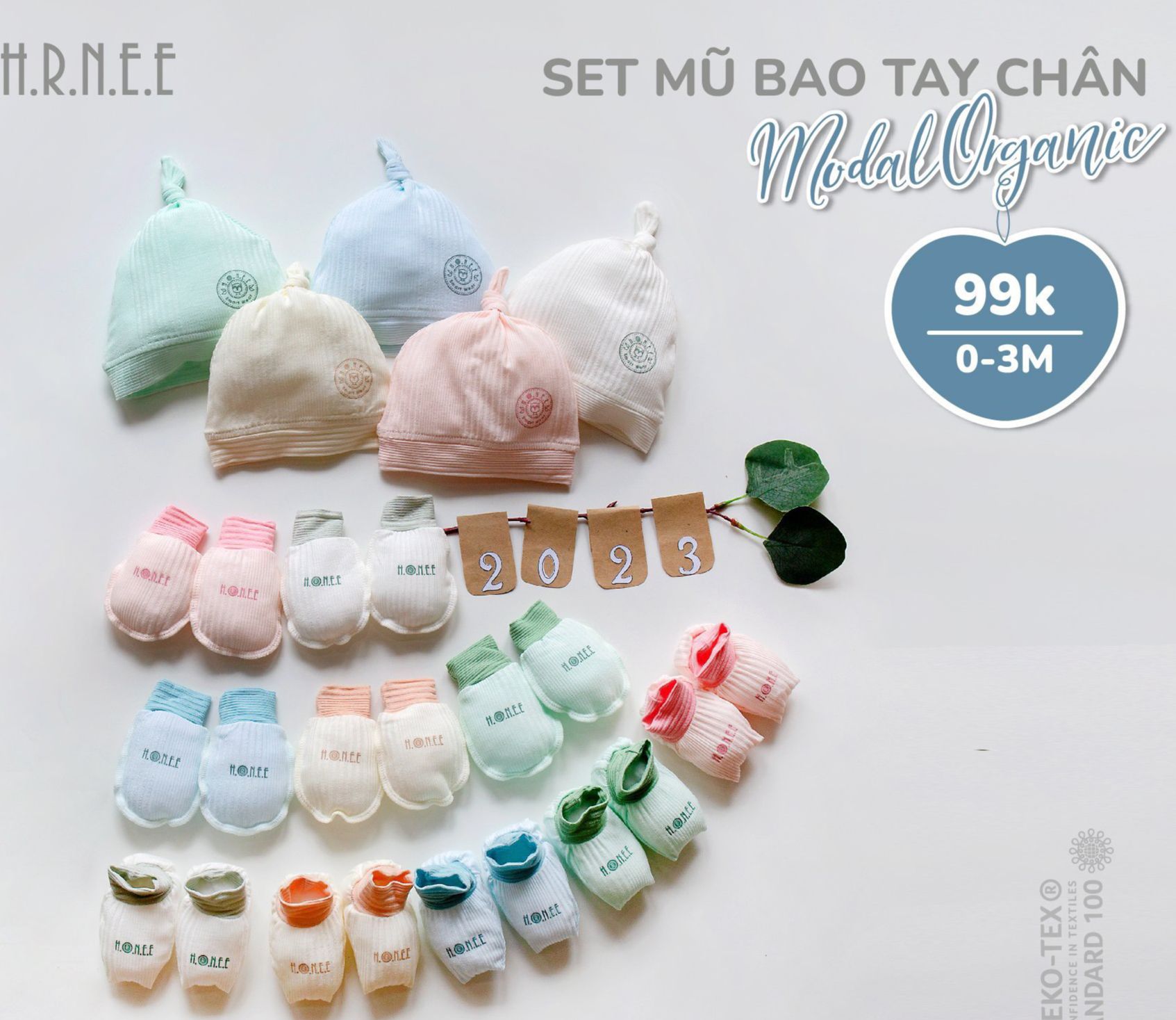 Set phụ kiện hrnee / nous cho bé sơ sinh