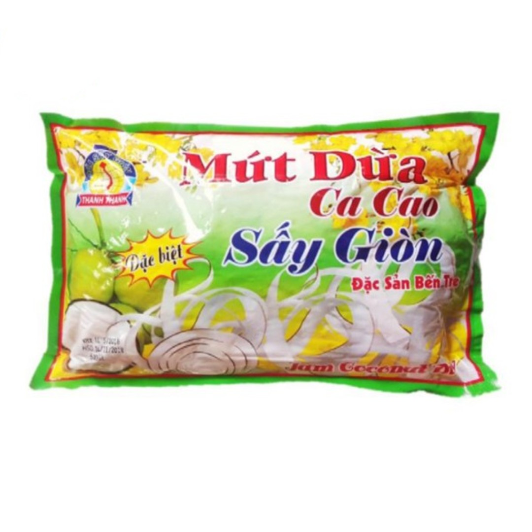 Mứt Dừa Sấy Giòn Thanh Thanh Gói 500G