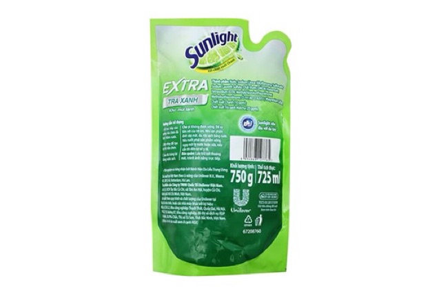Nước Rửa Chén Sunlight Trà Xanh 750G