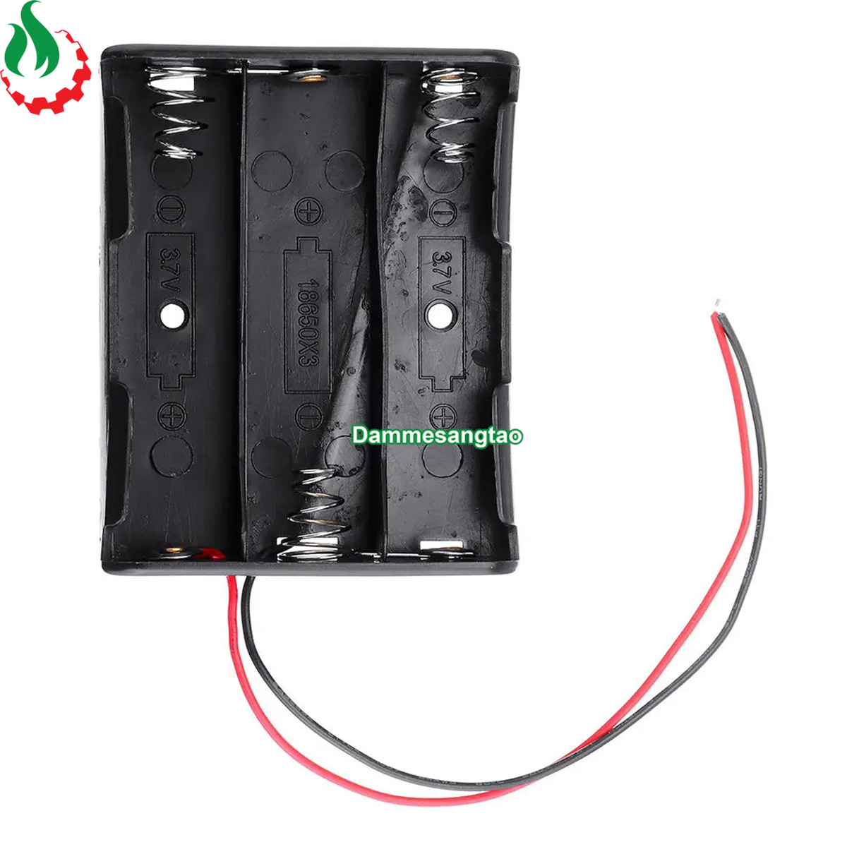 Đế pin 3 pin 18650 mắc nối tiếp có lò xo