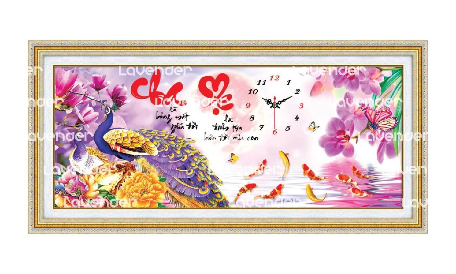 [HCM]Tranh Thêu Chữ Thập Cha Mẹ Lv3055 Kích thước sản phẩm: 91 * 43cm