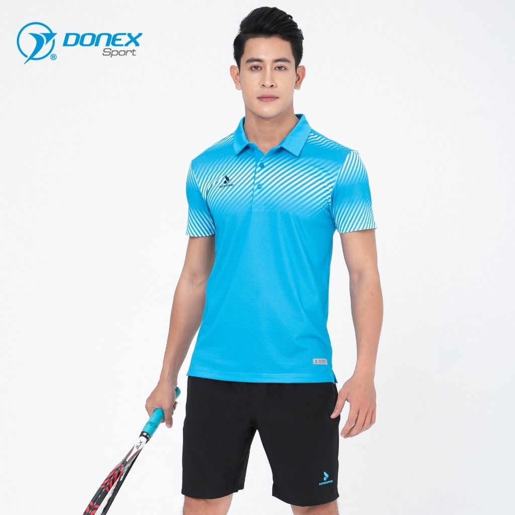 Áo Thể Thao Nam DONEXPRO Chất Liệu Vải Mắt Mèo Cao Cấp, Thoáng Mát, Thấm Hút Tốt, Form Dáng Chuẩn, Cân Đối Không Kén Người Mặc MC-9022