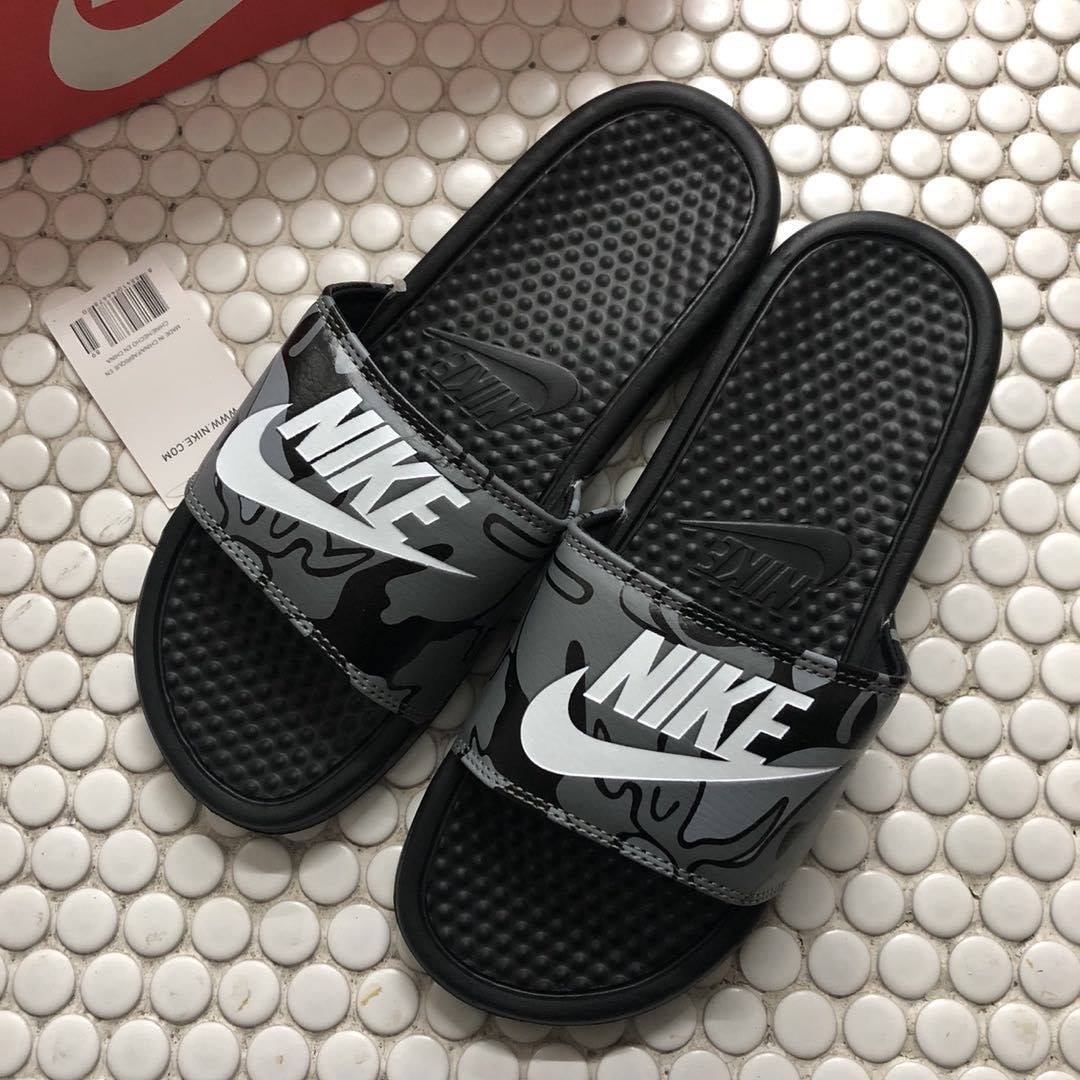 Dép Quai Ngang Nam Nike Camo [Tặng Kèm Hộp + Vớ]