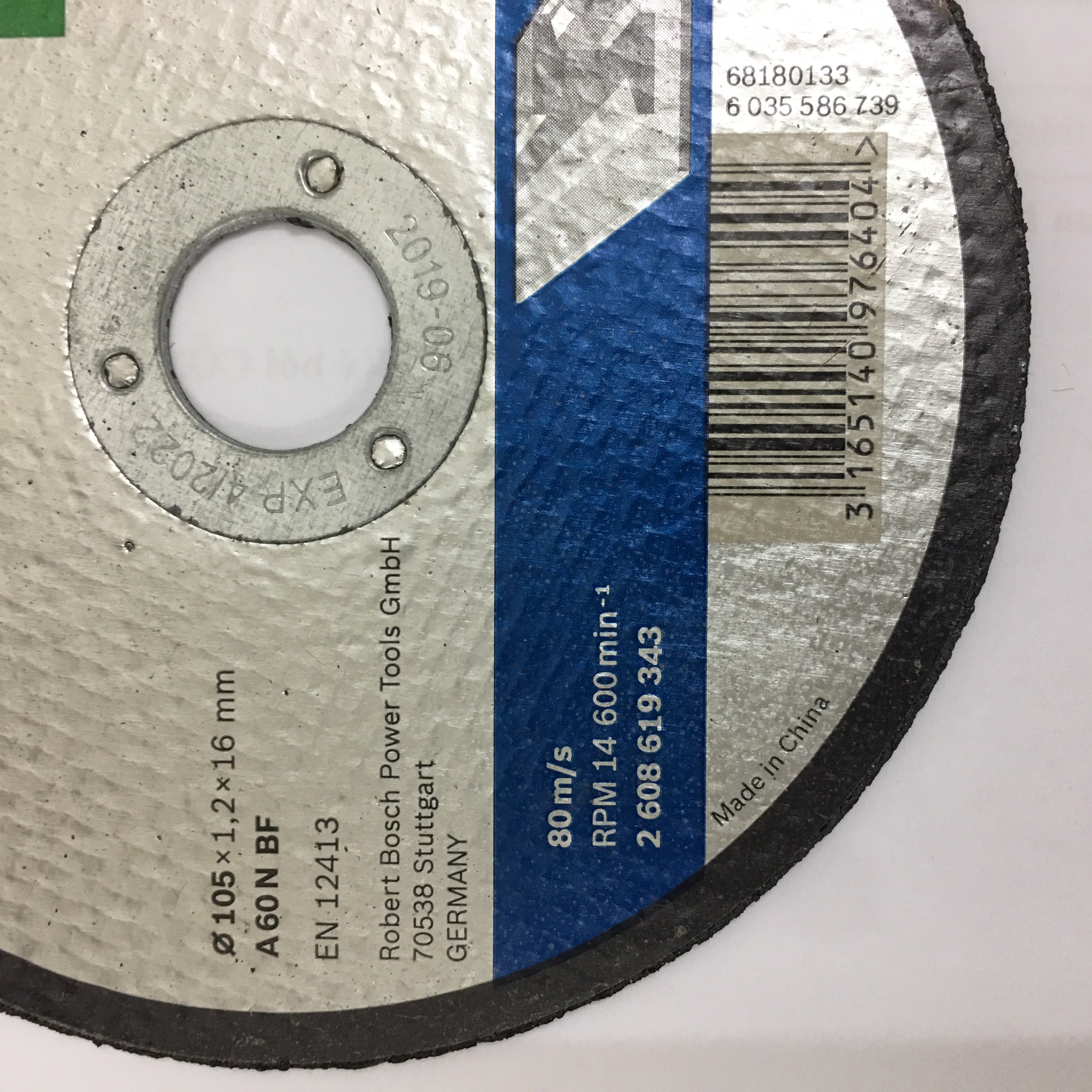 Đá cắt 105 x 1.2 x 16mm (sắt) Bosch 2608619343