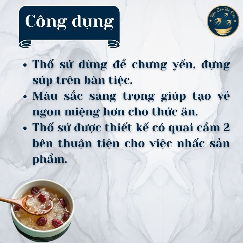 Thố sứ chưng yến (300ml)