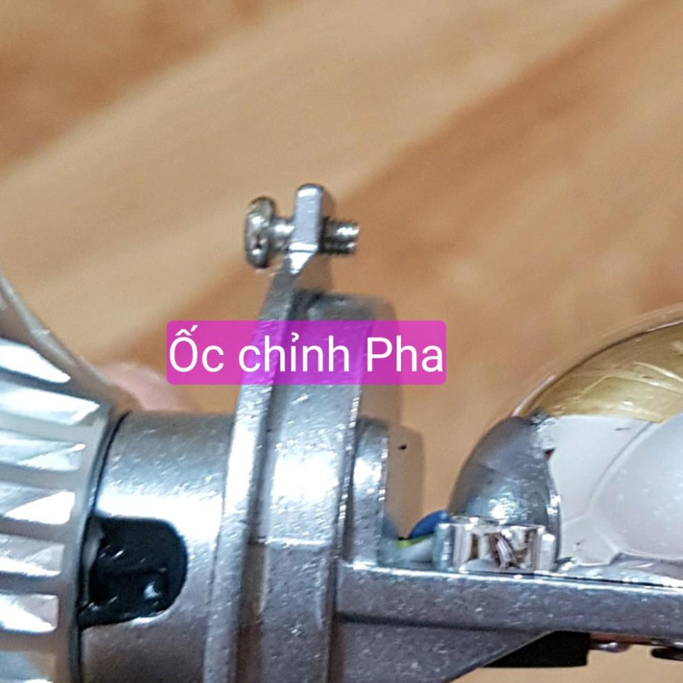 Bi cầu Led mini chân H4 cốt đổi 3 màu