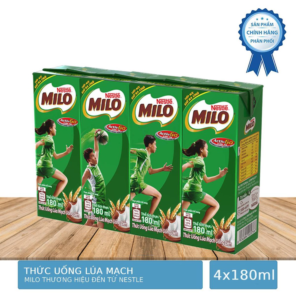Sữa hộp lúa mạch milo 180ml