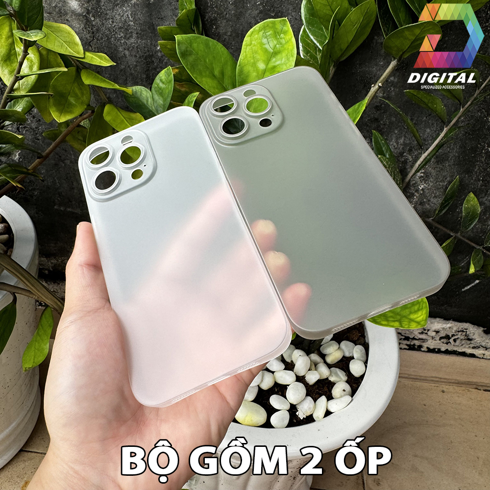 Combo of 2 Ultra Thin Unibody Matte Clear Cases for iPhone 15 Pro Max