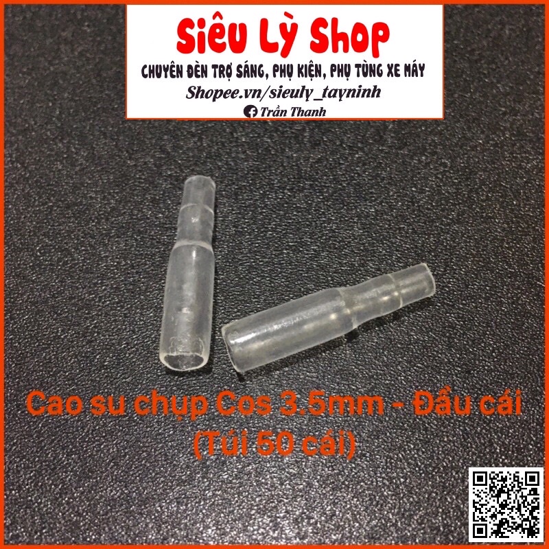 Cao su chụp cos tròn 3.5mm - Đầu cái (Túi 50cái)