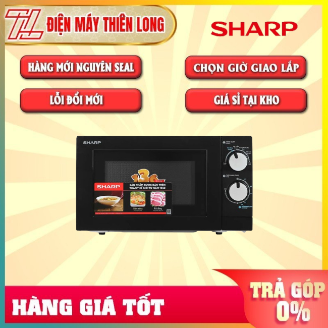 Lò vi sóng sharp r-208vn-ws - hàng chính hãng - trả góp 0% - giao toàn quốc - ngoài hcm tính phí