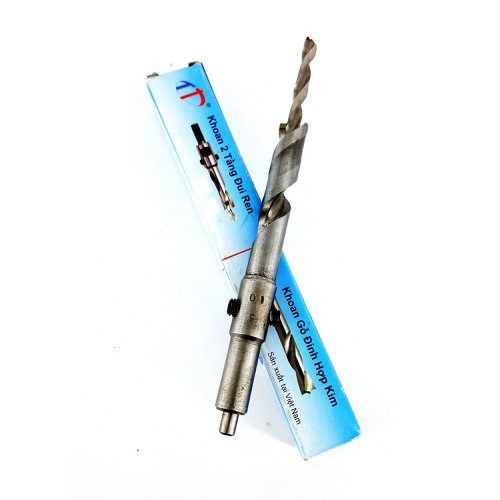 MŨI KHOAN GỖ 2 TẦNG DÀI 5*10