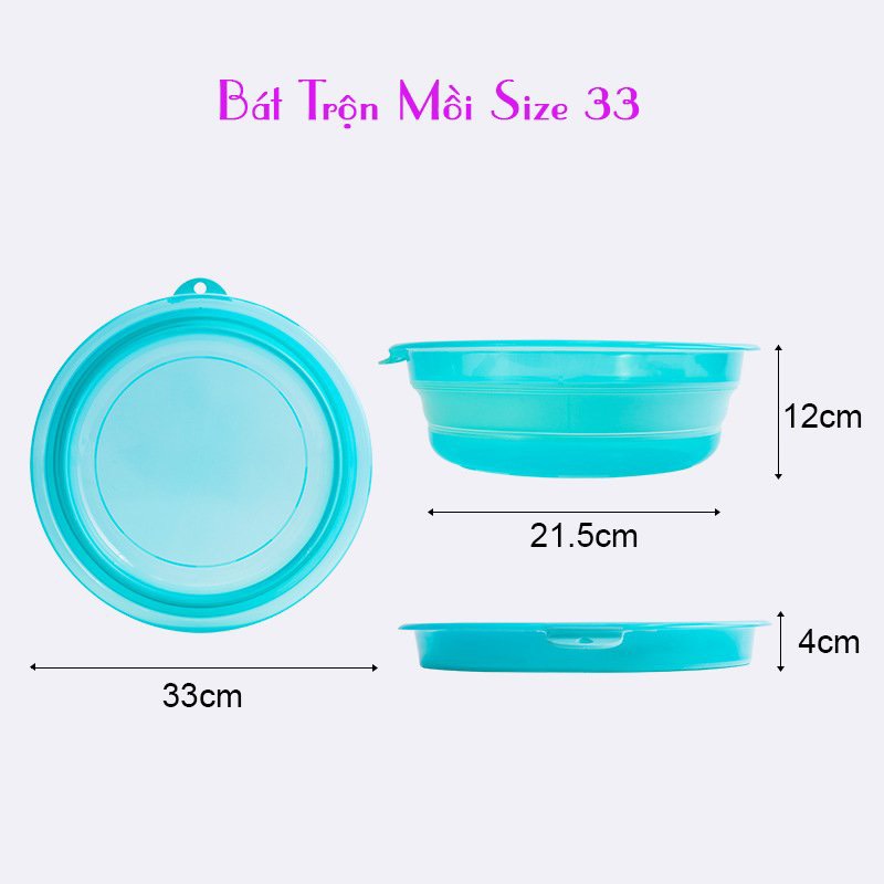 Thau Silicon, Chậu Trộn Mồi Chất Liệu Silicon Cao Cấp - TTM03