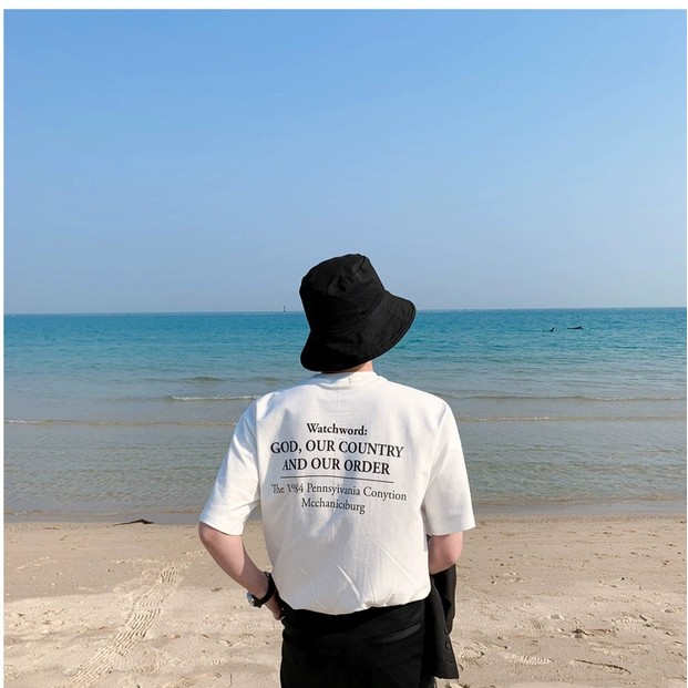 Áo thun Stee WATCHWORD In White Unisex-cvc