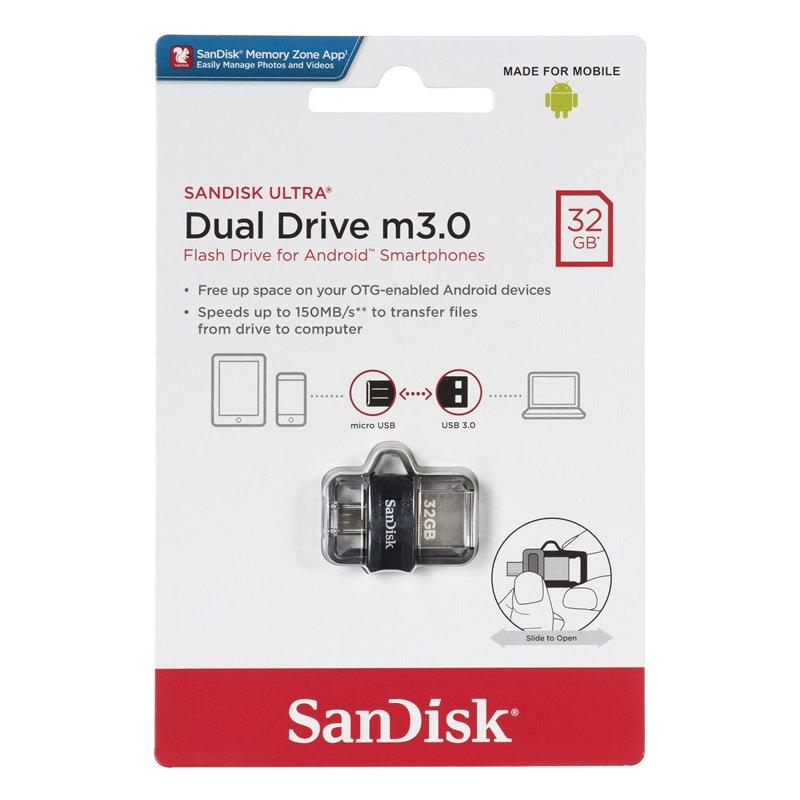 USB OTG SanDisk 64GB Dual Drive m3.0 (Bạc) - Nhat Tin Authorised Store