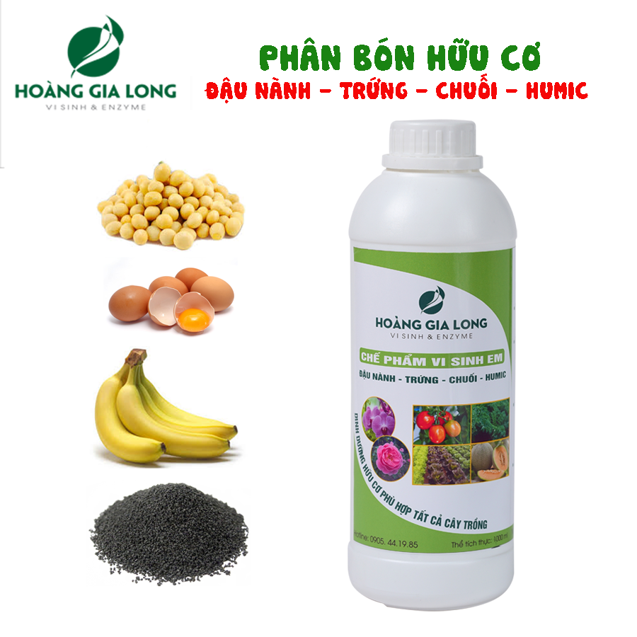 Phân hữu cơ Đậu nành - trứng- chuối - Humic