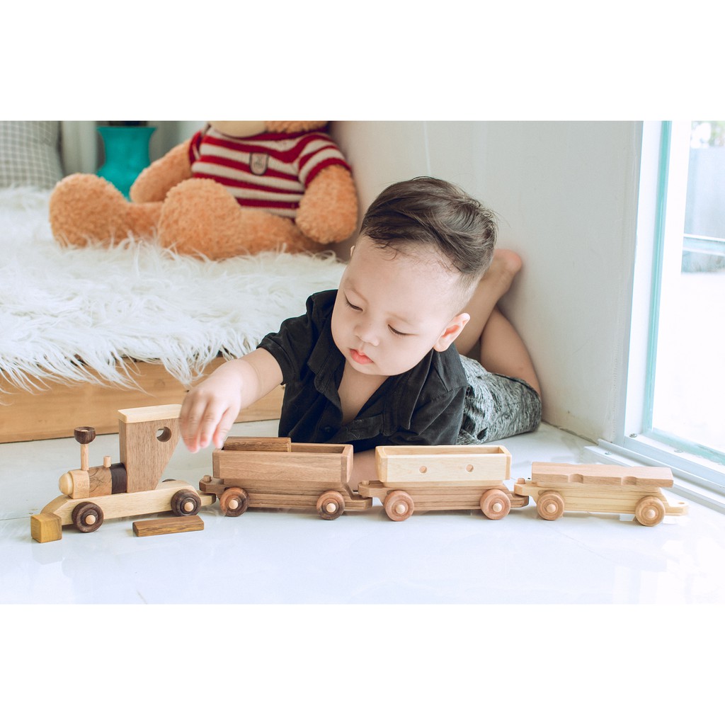 Set 4 Món - Đồ Chơi Gỗ Chàng Trai Gỗ