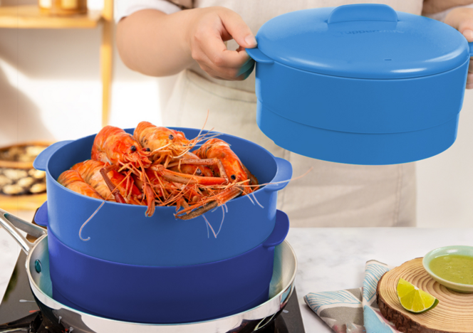 Xửng Hấp Tupperware Steam It 3 Tầng