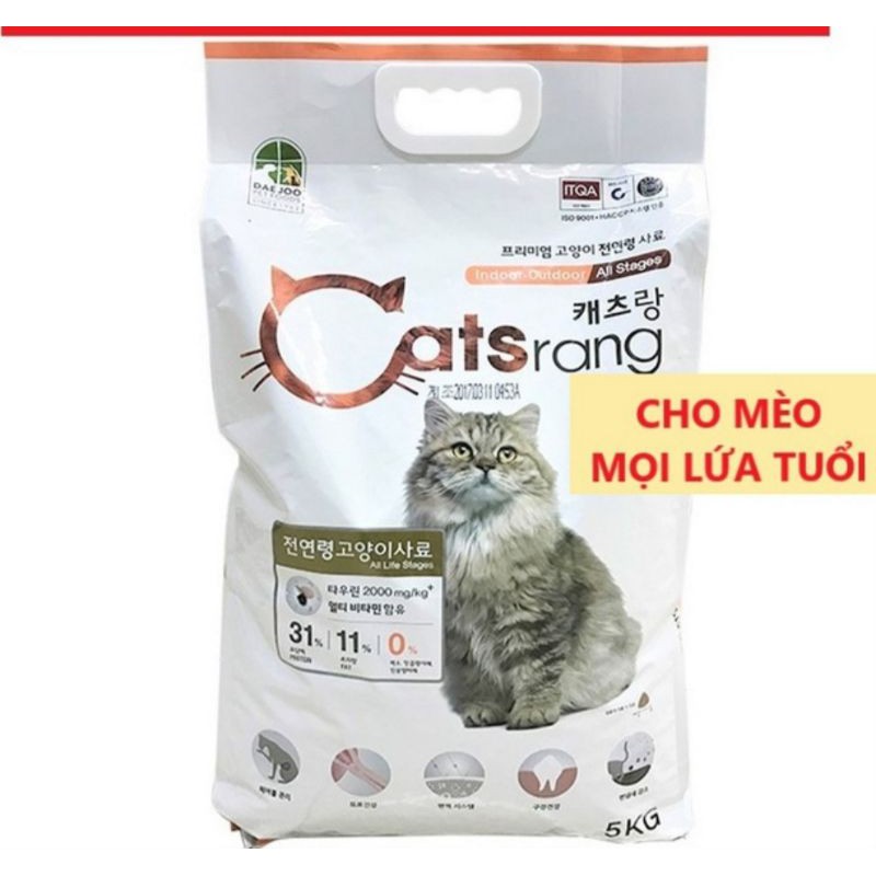 Hạt khô cho mèo Hạt Catsrang bao 5kg