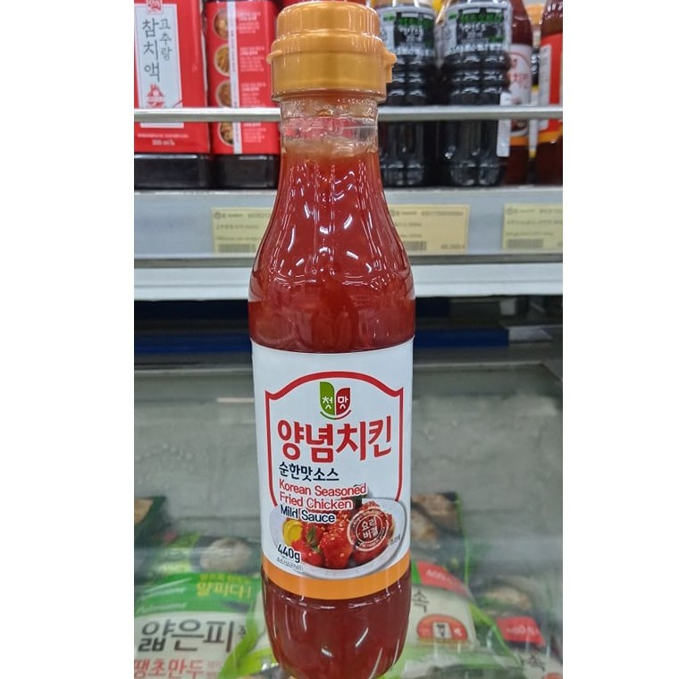Sốt Gà Chiên Vị Ngọt Hàn Quốc chai 440g - 양념치킨 순한맛