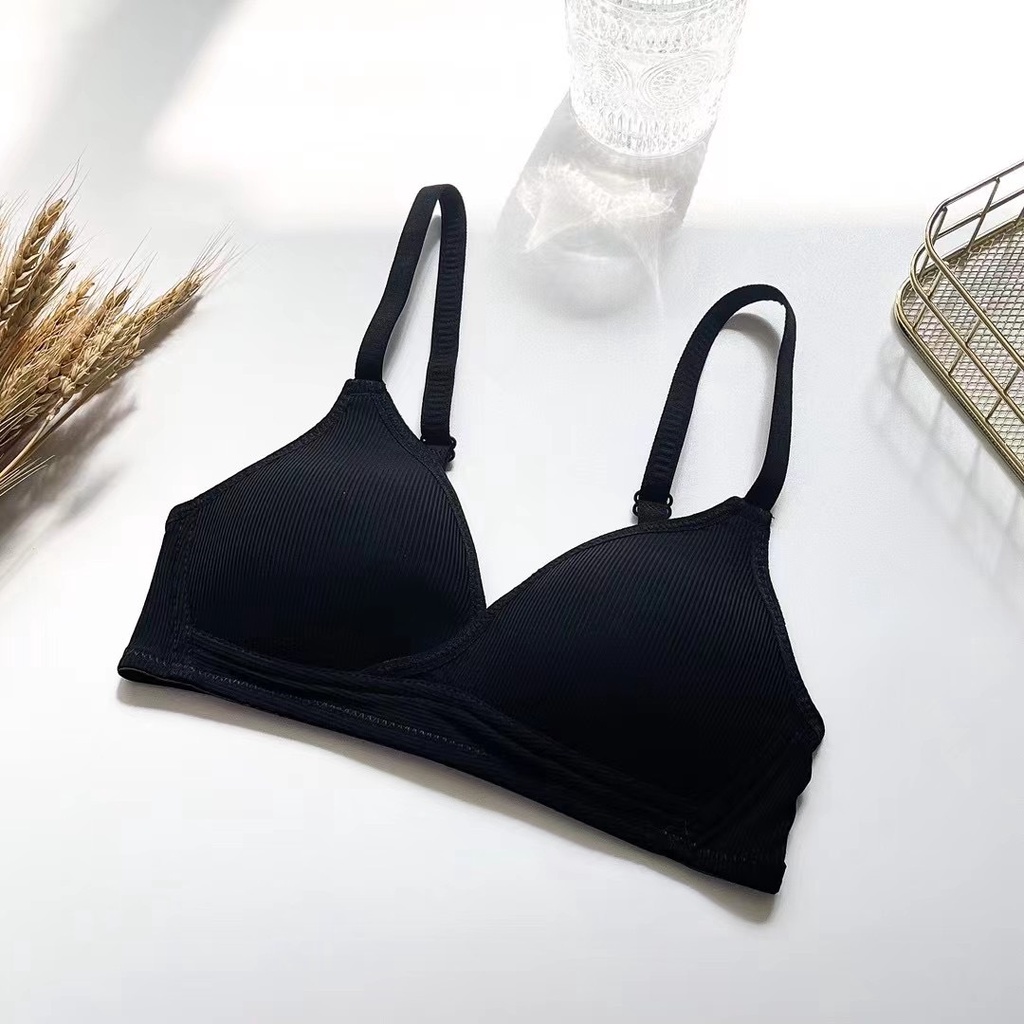 Áo ngực nữ cotton không gọng mút mỏng, mặc nhà thoải mái nhẹ êm HLBOUTIQUE A919