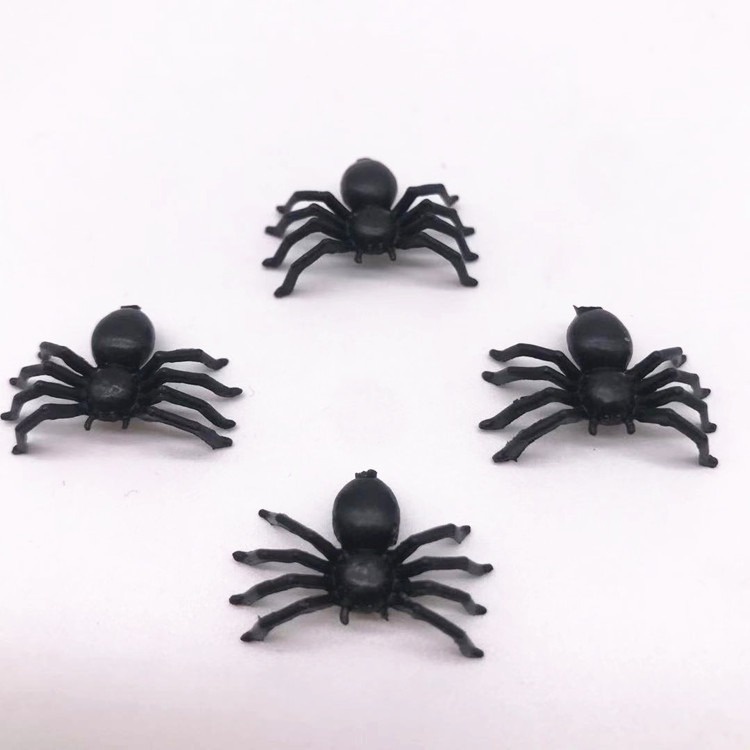 Bộ 5 con nhện mini màu đen nhện giả nhện đồ chơi