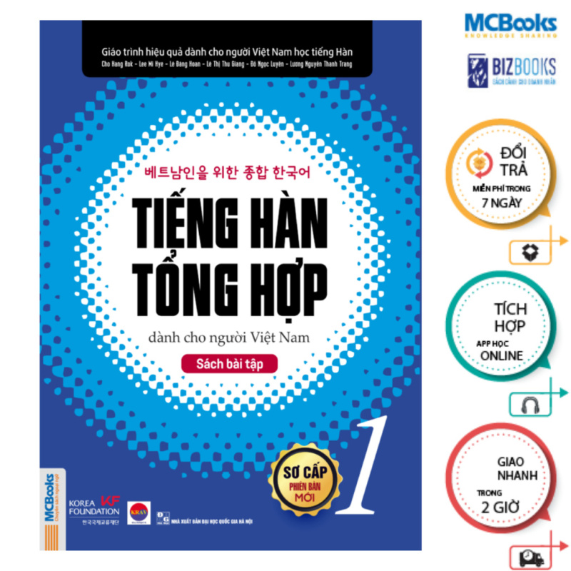 Tiếng Hàn tổng hợp dành cho người Việt Nam - sách bài tập sơ cấp 1