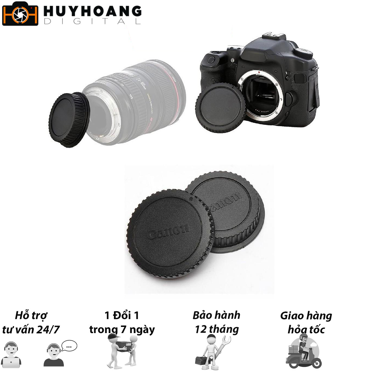 Nắp lens đậy ống kính Canon/Sony/Nikon