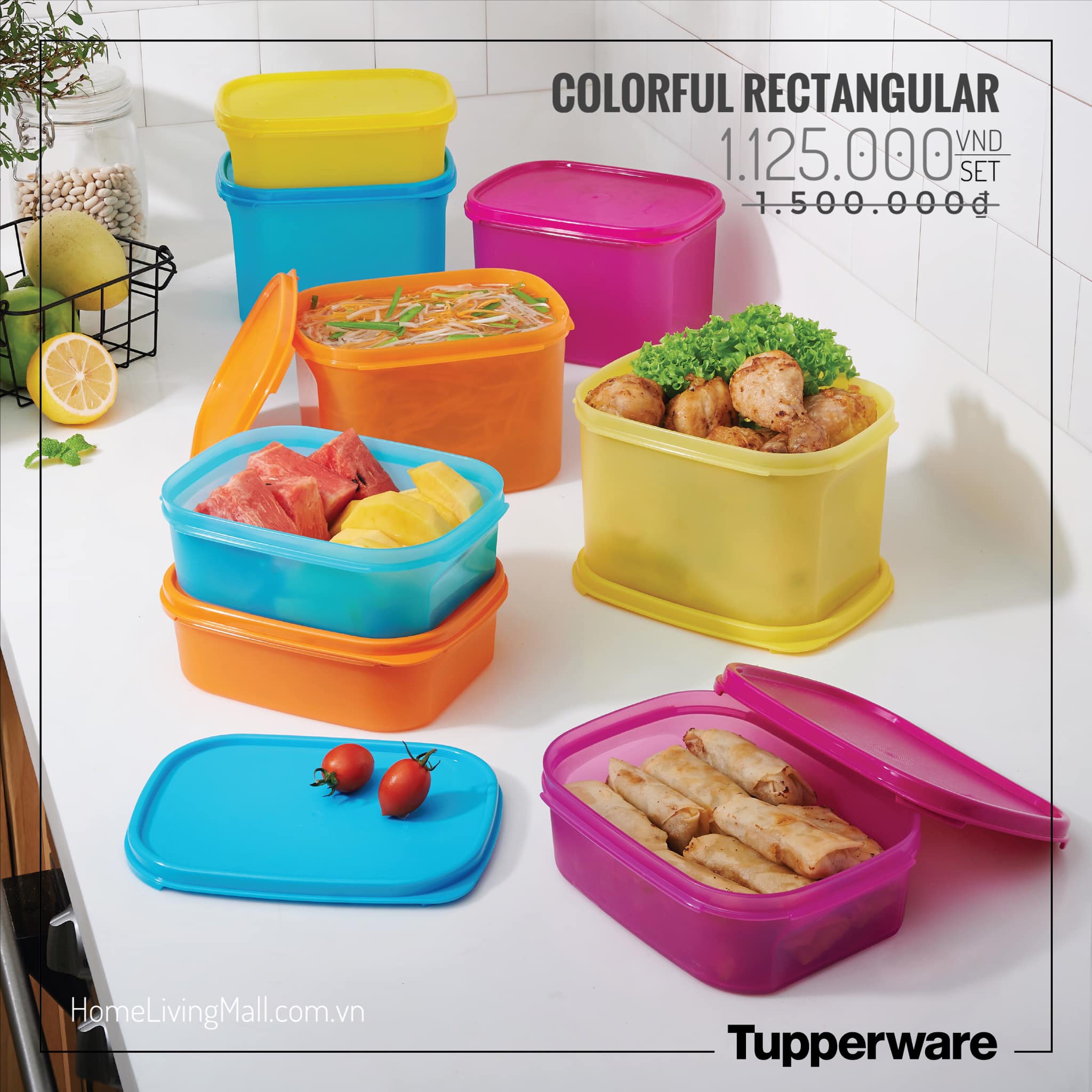 [HCM]Bộ 8 Hộp Trữ Mát Và Trữ Khô Tupperware