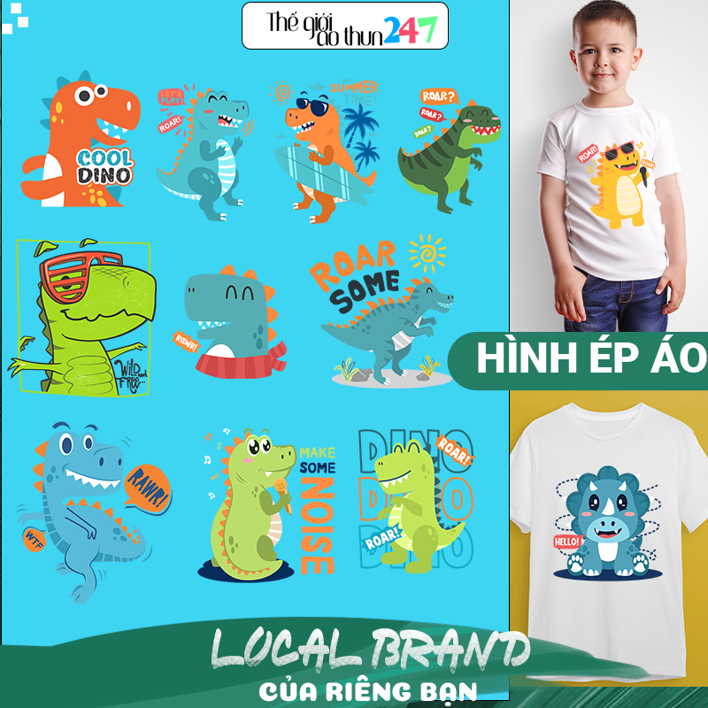 [Hình ủi, ép nhiệt] Hình khủng long cho trẻ SN8