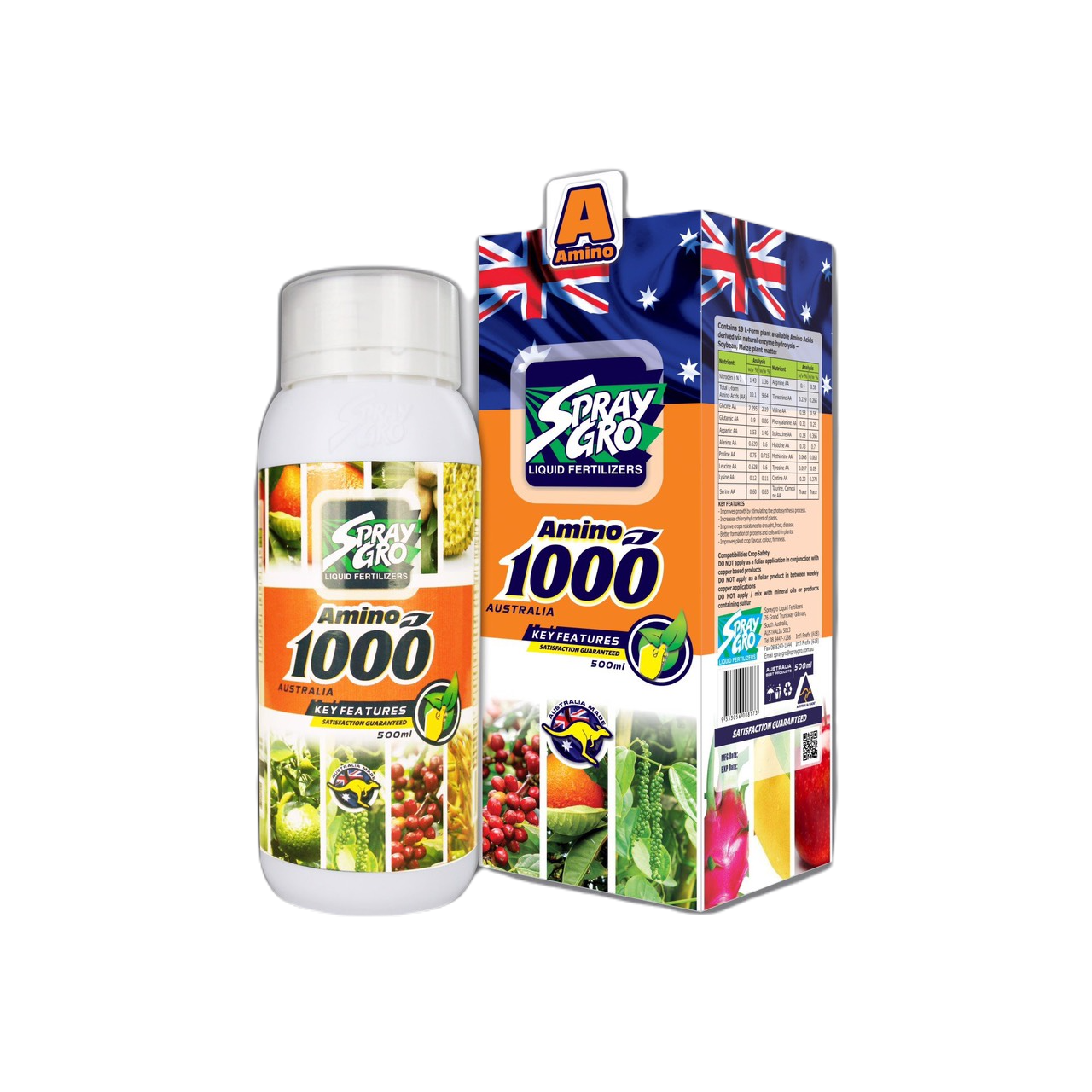 Phân bón Amino 1000 (chai 500ML)_KIEUFARM