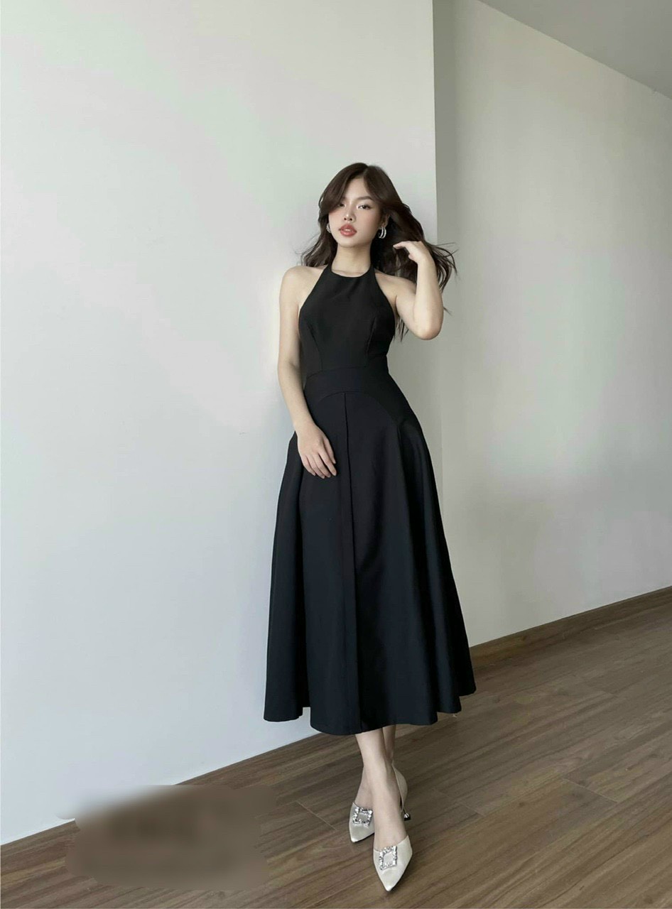 Đầm dự tiệc cổ yếm dáng dài Clay Dress