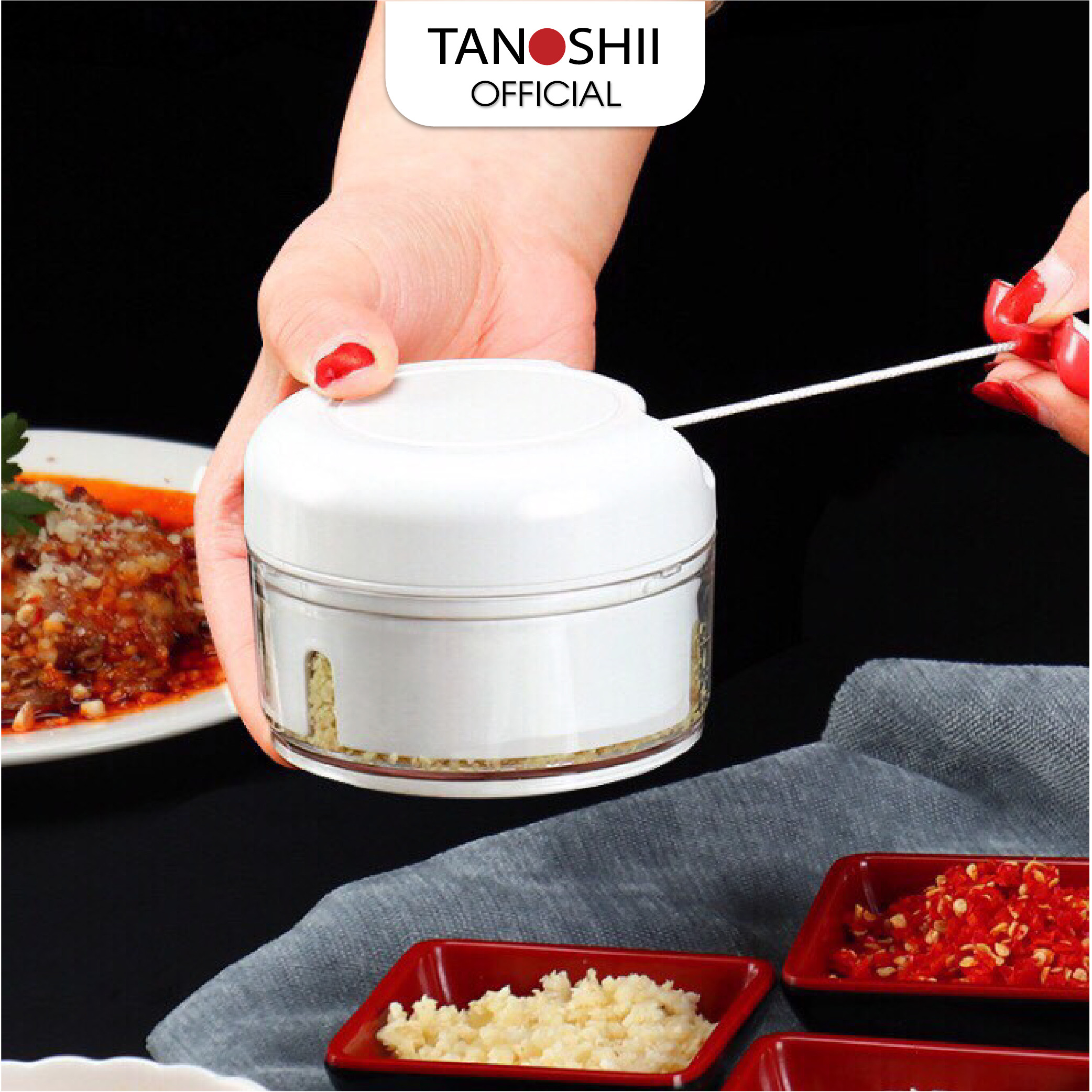 Máy xay tỏi ớt cầm tay mini