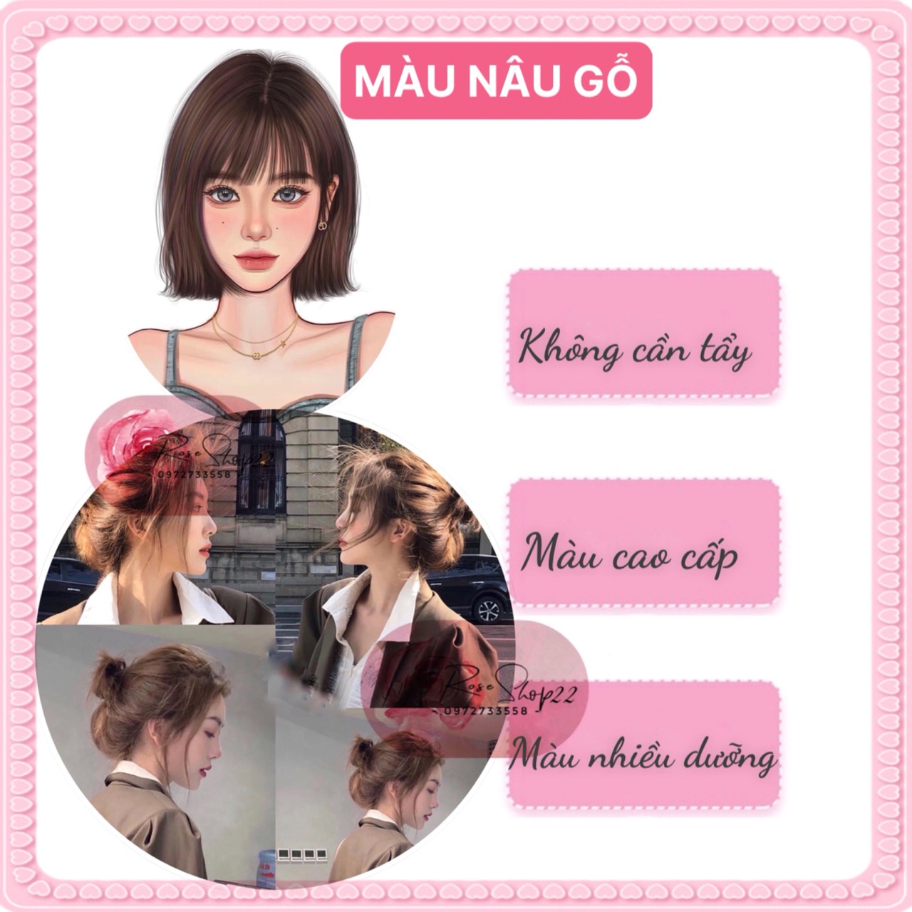 COMBO Hair Dye Brown Wood + Oxygen