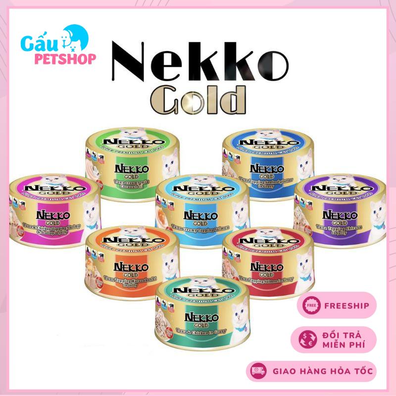 {COMBO 8 LON} - Pate mèo Nekko Gold lon 85g