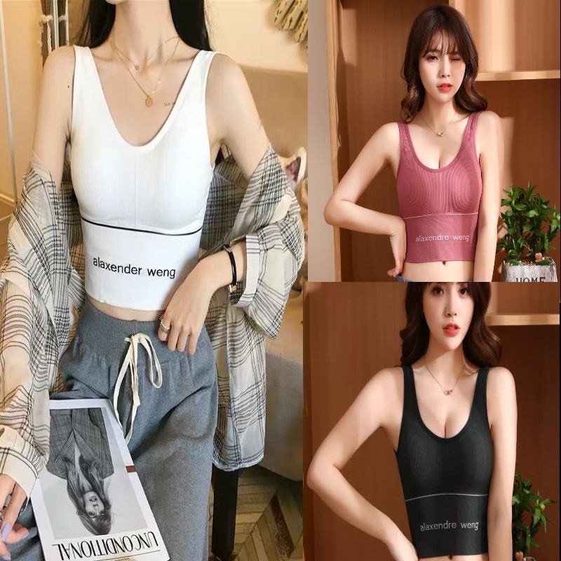 Áo Bra Thể Thao Ba Lỗ Thêu Chữ Đủ Màu Áo Croptop Tập Gym Yoga Hở Lưng Thoáng Khí - OB038