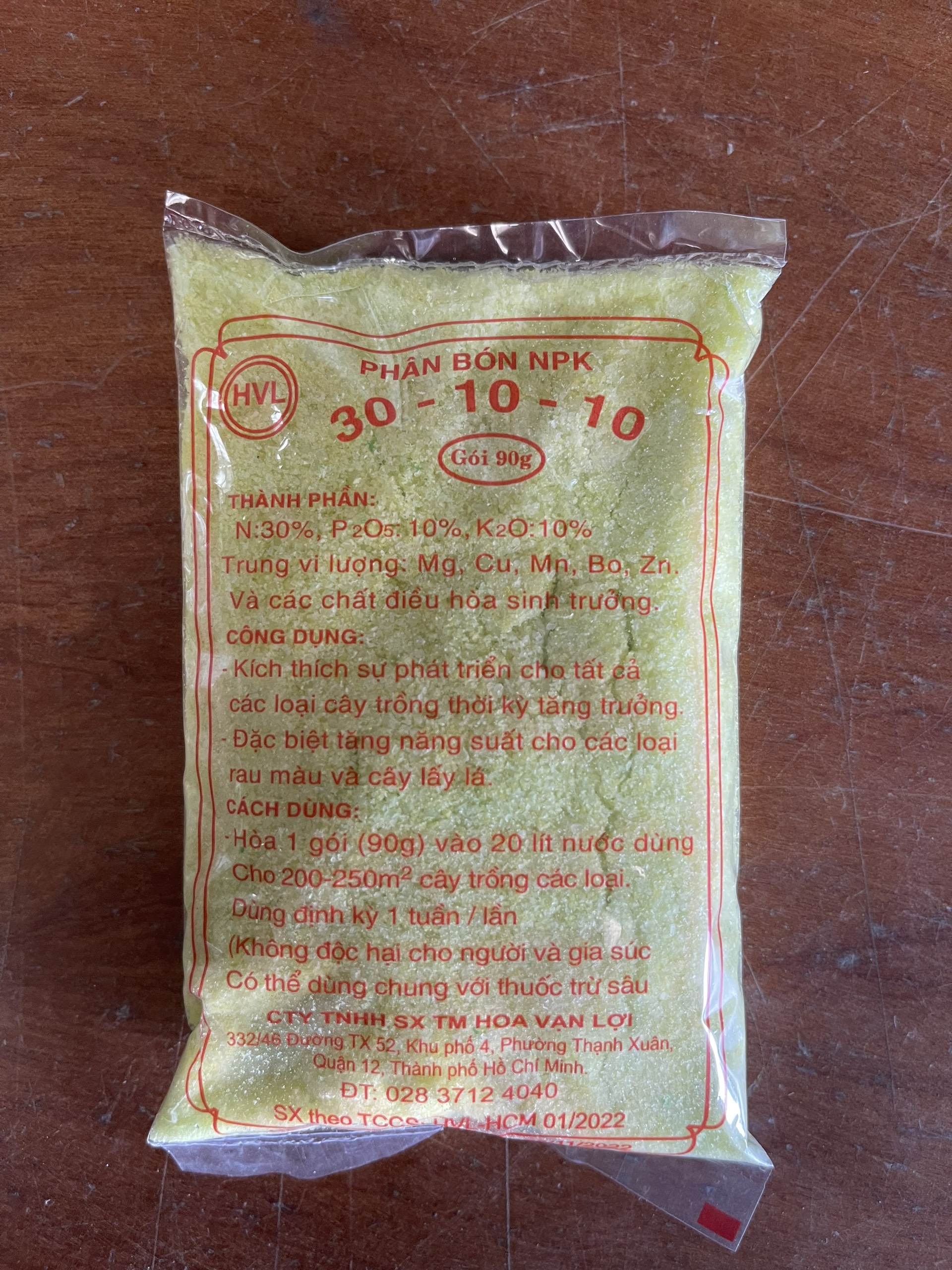 Phân bón lá NPK 30-10-10 (Muối) gói 90g