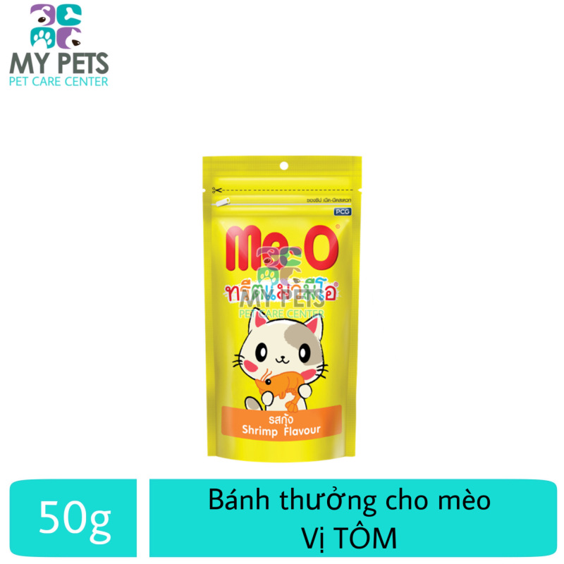 Bánh thưởng cho mèo Me-o hương vị tôm- gói 50g
