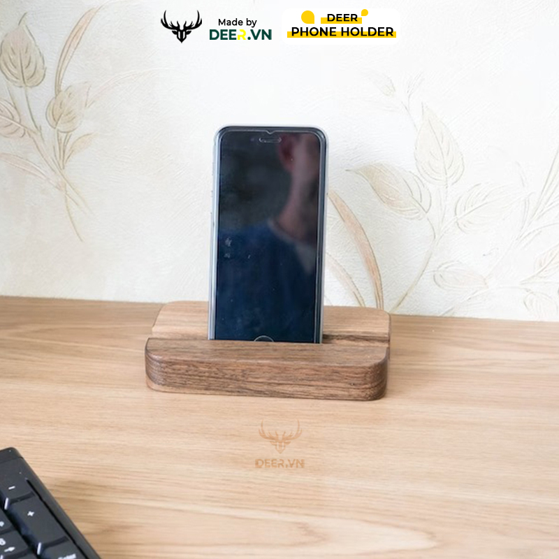 DEER - Giá Đỡ, Kệ Đế Để Điện Thoại Bằng Gỗ
