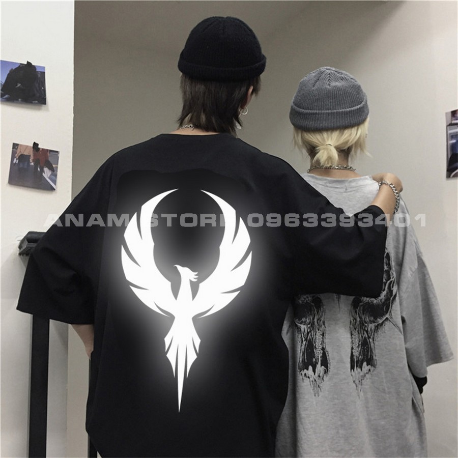 [HCM]Áo thun phản quang tay lỡ nam nữ Phụng hoàng