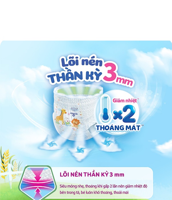 Tã quần Bobby size L96+8m (104 miếng) siêu khô thoáng