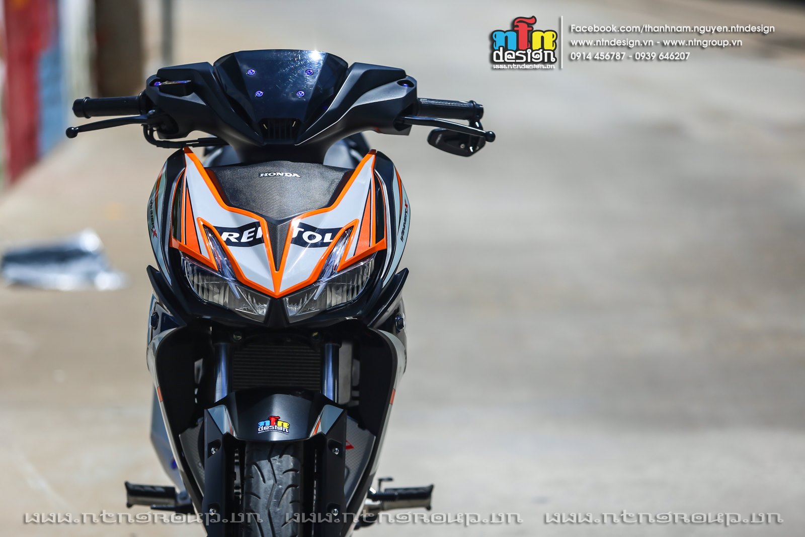 Tem rời dán xe winner x mẫu repsol cam đen cực hot, hàng 3 lớp chất lượng cao
