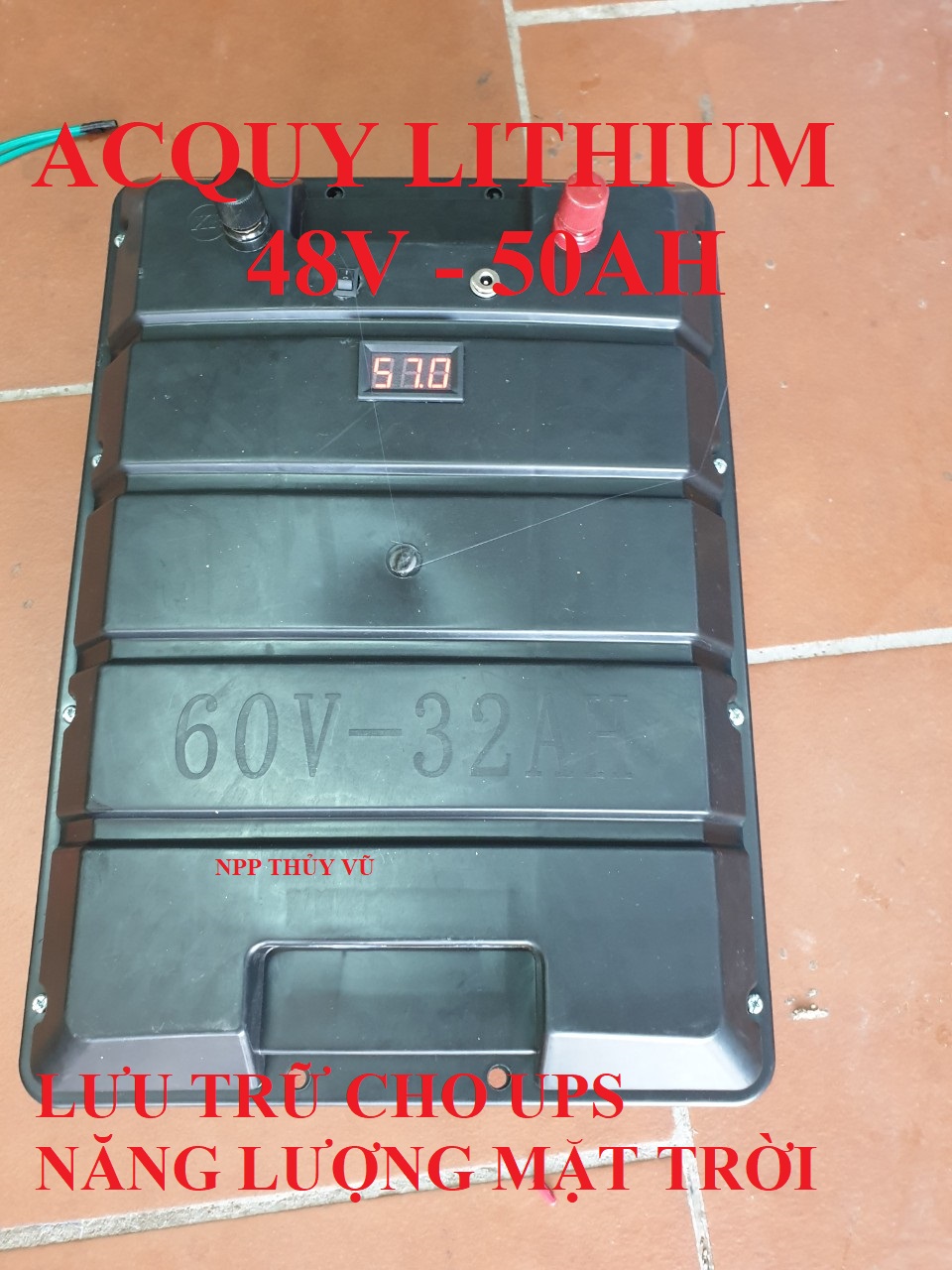 [Trả góp 0%] Bình acquy Pin Lithium 48V 50AH