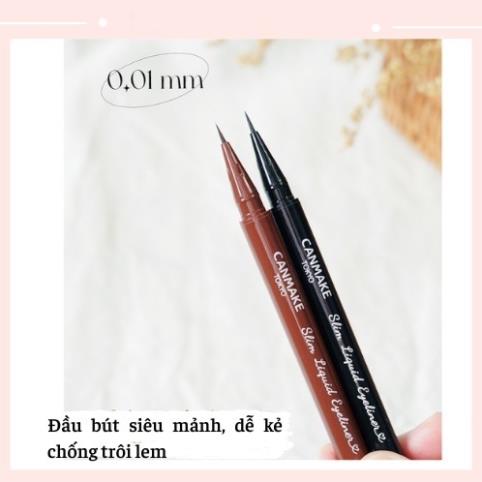 [Hàng Nội Địa Nhật] Kẻ mắt nước Canmake Slim Liquid Eyeliner không lem, không trôi