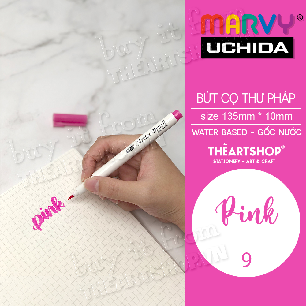 [THEARTSHOP] Bút đầu cọ thư pháp màu nước MARVY Artist Brush - Summer series