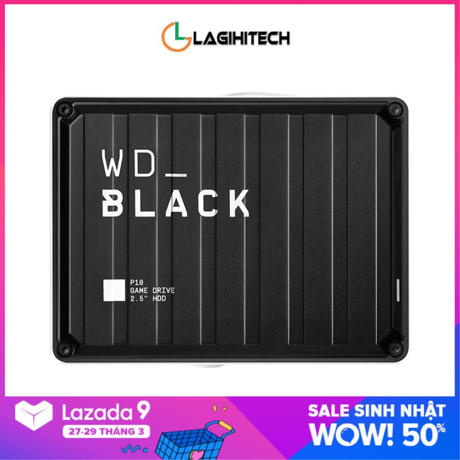 *Lagihitech* Ổ Cứng Di Động HDD Western Digital Black P10 2.5 inch USB 3.2 2TB/ 4TB / 5TB Bảo hành 3 năm - Chính Hãng WD