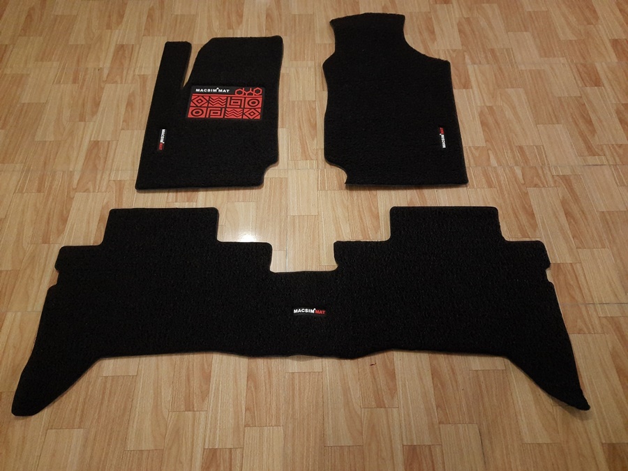 Thảm lót sàn ô tô Ford Ranger 2020 Nhãn hiệu Macsim chất liệu nhựa rối cao cấp - Thảm Ford Ranger- màu đen