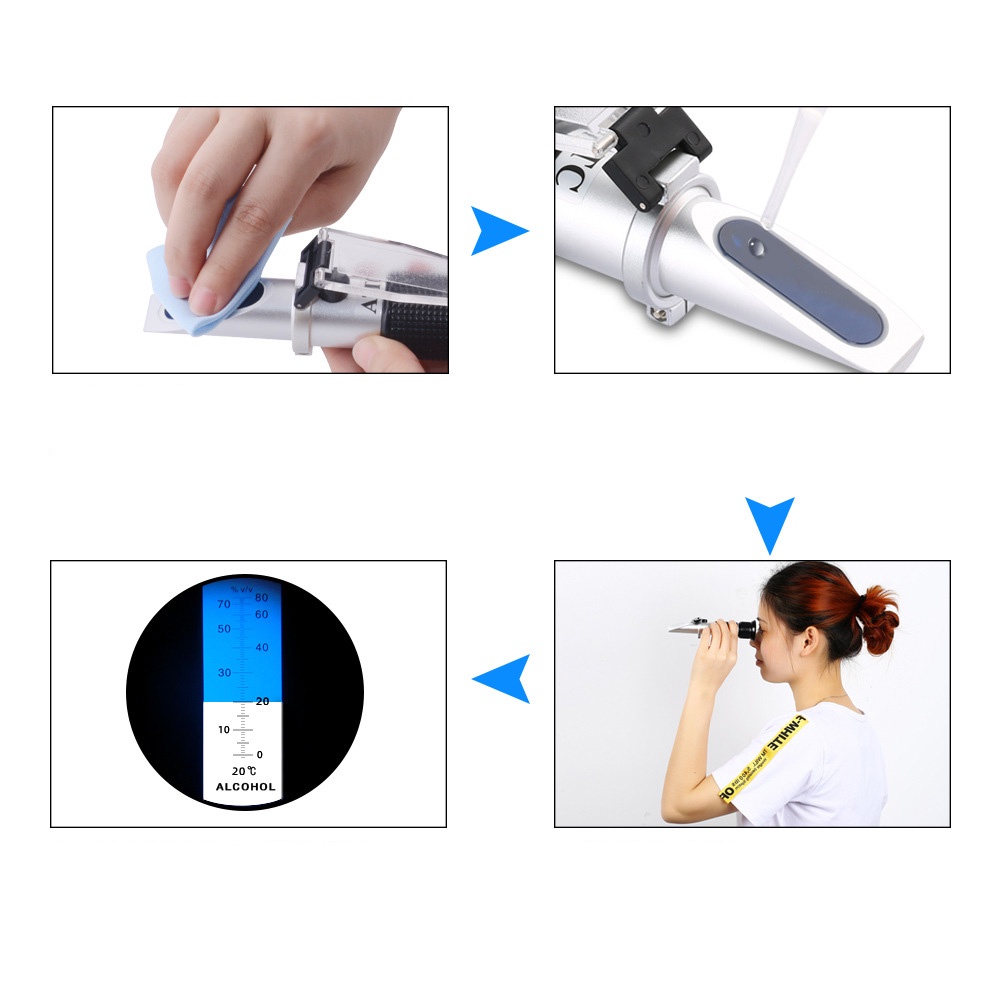 Khúc xạ kế đo nồng độ cồn 0-80 độ