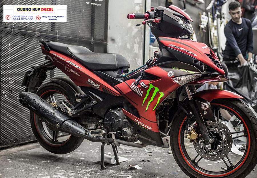 Tem trùm exciter 150 monster đỏ, tem exciter 150, team trùm exciter 150, tem xe exciter 150, team trùm ex 150, team xe exciter 150 monster đỏ